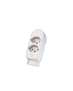Max Hauri Mehrfachstecker maxADAPT 2 + 1 x T13, Weiss