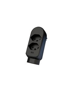 Max Hauri Mehrfachstecker maxADAPT 2 + 1 x T13, Schwarz
