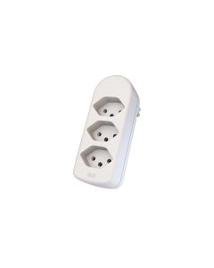 Max Hauri Mehrfachstecker maxADAPT 3 x T13, Weiss