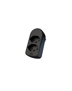 Max Hauri Mehrfachstecker maxADAPT 2 x T13, Schwarz