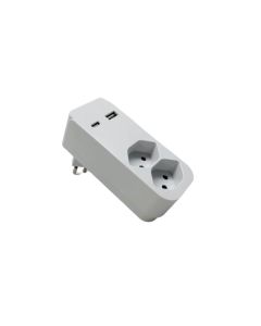 Schönenberger Abzweigstecker 2xT13 USB-A+C 2