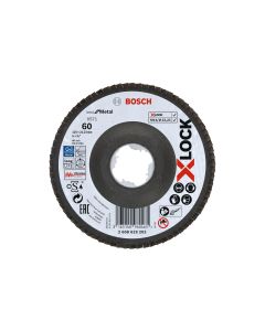 Bosch Professional Fächerschleifscheibe X-LOCK Best for Metal K60, 125 mm
