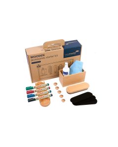 Legamaster Starterkit Whiteboard Zubehörset Wooden 17-teilig, aus Holz