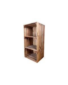 Holz Zollhaus Regal Vintage Shabby Hellbraun 40 x 75 cm