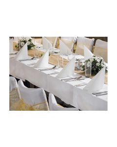 Partydeco Tischdecke Rechteckig, 140 cm x 1.7 m, Weiss
