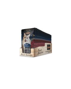 Leonardo Cat Food Nassfutter Büffel & Blaubeeren, 16 x 85 g