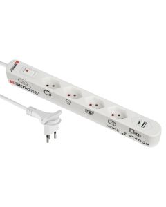 Schönenberger Steckdosenleiste Home Station 4xT13, USB-A/C mit Schalter