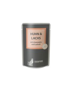 Escapure Nassfutter Pouch Huhn & Lachs, 100 g