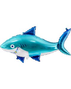 Partydeco Folienballon Shark Blau