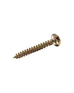 Krafter Spanplattenschrauben Pan Head 3 x 16 mm Stahl, 30 Stück