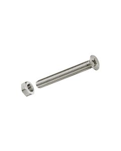Krafter Metrische Schrauben M 4 x 16 mm, mit Muttern, Stahl, 12 Stk