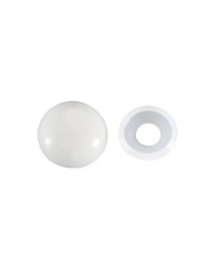 Krafter Abdeckkappen 2-teilig, Weiss 15 x 5 mm, 8 Stück