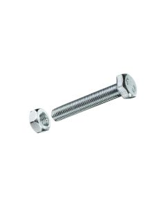 Krafter Sechskantschrauben M 8 x 50 mm mit Muttern Stahl, 2 Stück