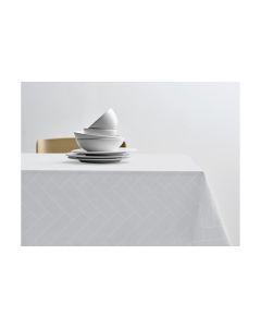 Södahl Tischdecke Tiles Damask Rund, Ø 160 cm,  Weiss
