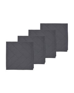 Södahl Stoffserviette Tiles 45 cm x 45 cm, 4 Stück, Schwarz