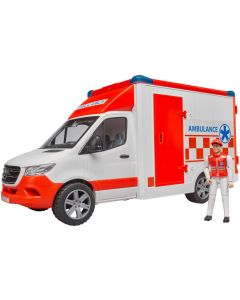 Bruder Spielwaren Rettungsfahrzeug MB Sprinter Ambulanz mit Fahrer