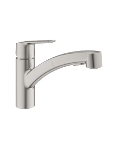 GROHE Küchenarmatur Start 1/2″, Supersteel, herausziehbar