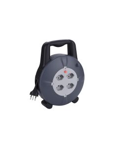 Schönenberger Kabelbox 10 m, 4x T13 Steckdose grau / schwarz