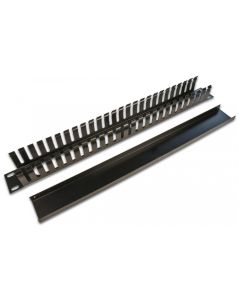 Wirewin Kabelführungspanel KRP 1U BL , Schwarz