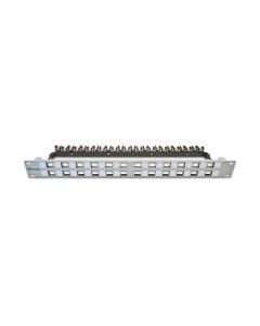 Wirewin Patchpanel 24 Port, Keystone, 1HE 19 Rack Hellgrau