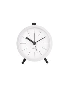 KARLSSON Klassischer Wecker Button Weiss matt