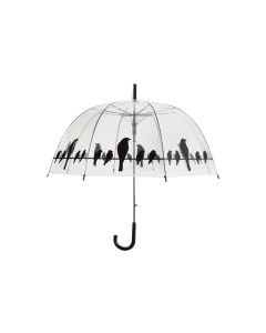 Esschert Design Schirm Vögel auf Draht Schwarz/Transparent