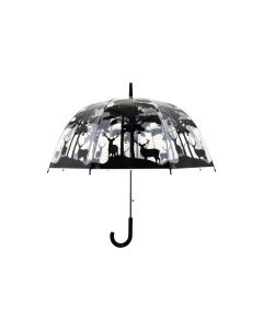 Esschert Design Schirm Wald Schwarz/Transparent