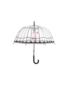 Esschert Design Schirm Vogelkäfig Rosa/Schwarz/Transparent