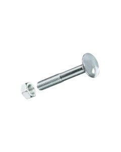 Krafter Schlossschrauben M 8 x 25 mm mit Muttern Stahl, 4 Stück