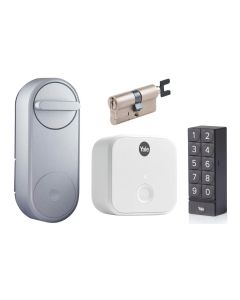 Yale Linus Smart Lock, Silber EU, inkl. Bridge, Keypad, Zylinder