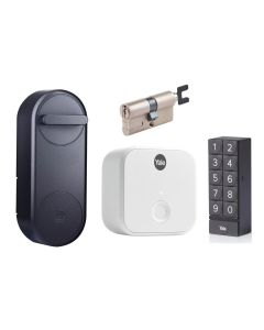 Yale Linus Smart Lock, Schwarz EU, inkl. Bridge, Keypad, Zylinder
