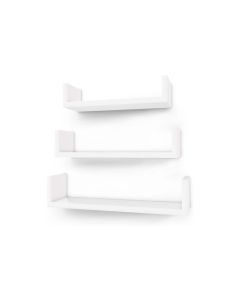 Songmics Wandregal u-förmig , Weiss