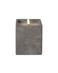 Star Trading LED-Kerze Flamme Cem, 9 x 9 x 11.5 cm, Grau