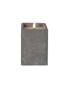 Star Trading LED-Kerze Flamme Cem, 9 x 9 x 14.5 cm, Grau