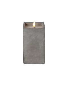 Star Trading LED-Kerze Flamme Cem, 9 x 9 x 16.5 cm, Grau