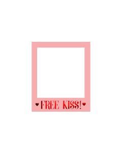 Partydeco Hochzeitsaccessoire Free Kiss 50 x 59.5 cm, Pink