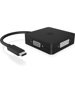 ICY BOX Adapter IB-DK1104-C USB Type-C - DisplayPort/DVI-D/HDMI/VGA