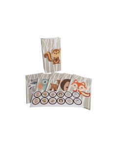 Cut my Cookies Geschenktüte Waldtiere 12 Stück, Mehrfarbig