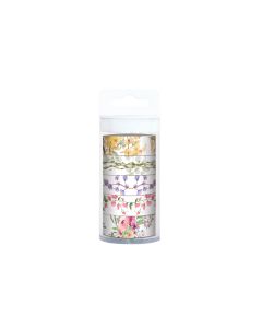 URSUS Washi Tape Flora 5 Stück, Mehrfarbig