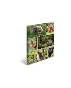 HERMA Gummibandmappe Waldtiere A4, Mehrfarbig