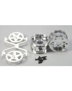 Tamiya Felgen 5-Speichen, zweiteilig, 30 mm, Weiss 2 Stück, 1:10
