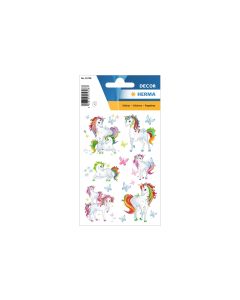 Herma Stickers Motivsticker Einhorn 3 Blatt à 18 Sticker Mehrfarbig