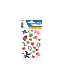 Herma Stickers Motivsticker Glücksymbole 2 Blatt à 38 Sticker Mehrfarbig