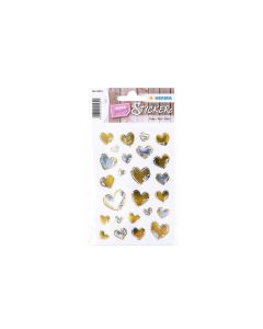 Herma Stickers Motivsticker Creative Herzen 25 Stück Gold/Silber