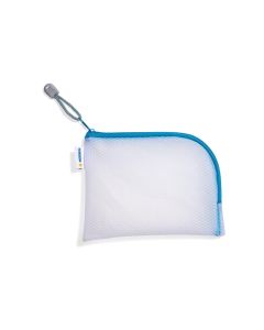 HERMA Etui Mesh Bag A6, 10.5 x 14.8 cm, Blau/Weiss