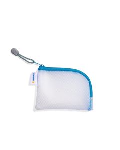 HERMA Etui Mesh Bag A7, 7.4 x 10.5 cm, Blau/Weiss