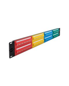 Delock Patchpanel 19 48 Port Cat.5e, 2HE, farbig