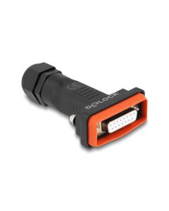 Delock Adapter D-Sub HD 15 Pin Buchse mit Gehäuse IP67 wasserfest