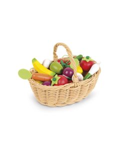 Janod Spiel-Lebensmittel Obst- und Gemüsekorb 24-teilig
