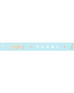 Folia Washi-Tape Happy Easter, 15 mm x 5 m, Roségold